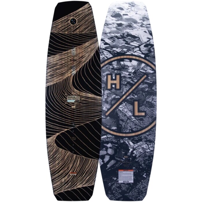 2024 Hyperlite ATV Wakeboard H24ATV-148 - Black / Dark Brown - Boardsports  - Wake | Wetsuit Outlet